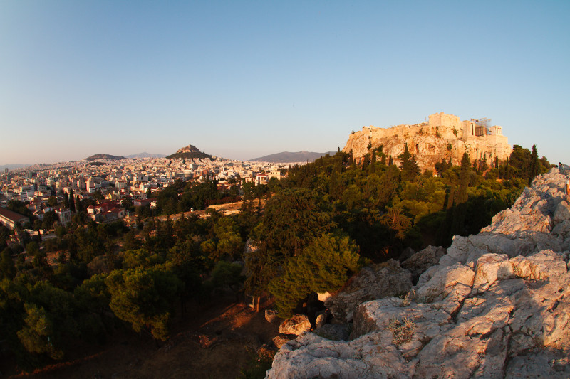 Akropolis und die Stadt